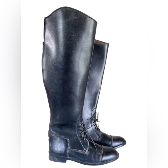 Equistar Leather Field Riding Boot Women’s 9 Wide Black Tall Equestrian - Picture 1 of 16